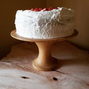 Wood Turned Cake Platter